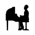 silhouette pianist